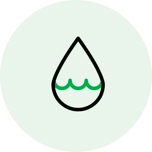 Up to 50% water savings
